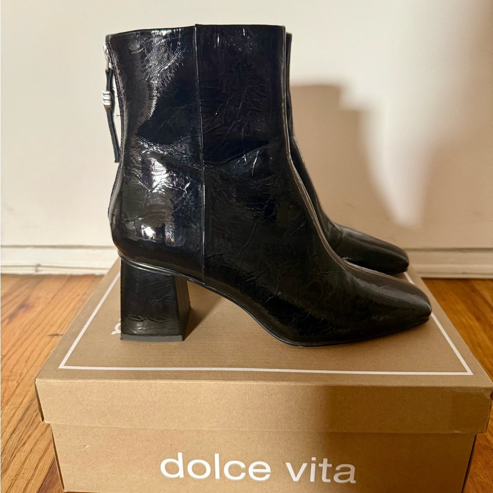 Dolce Vita Fifi H2O Wide Booties - Midnight (black) size 8